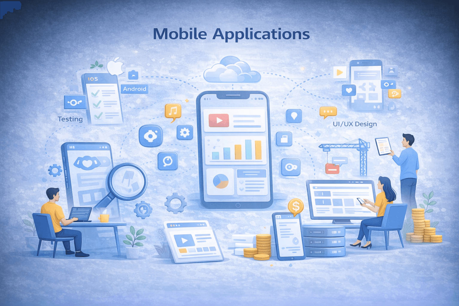 Mobile App Development Illustration